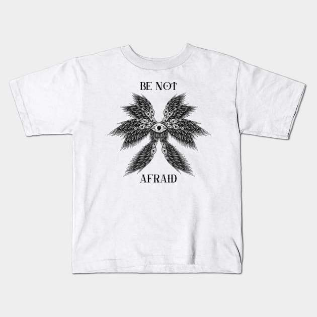 Divine Radiance: Seraph Biblically Accurate Angel Design Kids T-Shirt by Holymayo Tee